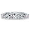 Sterling Silver Round Cut Half Eternity Band - 1.64 CT. TW.