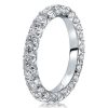 Sterling Silver Shared Prong Eternity Band with Created White Sapphires