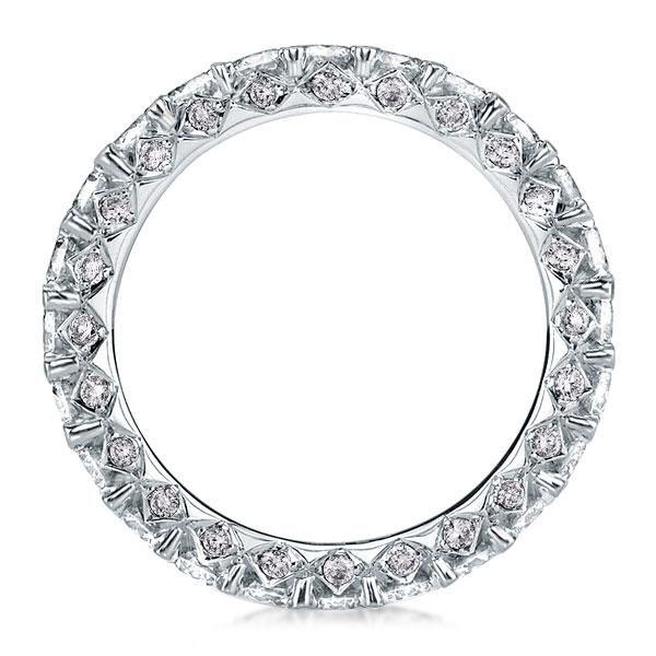 Sterling Silver Shared Prong Eternity Band with Created White Sapphires