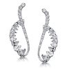 Luxury Pear Cut Cuff Earrings - 925 Sterling Silver - 8.35 CTW