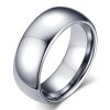 Titanium Steel Men's Wedding Band - Classic Silver Finish