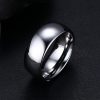 Titanium Steel Men's Wedding Band - Classic Silver Finish