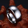 Titanium Steel Men's Wedding Band - Classic Silver Finish