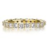 Stackable Ring Set for Women: 18K Gold Plated Sterling Silver with Baguette and Round Cuts