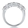 Cushion Cut Five Stone Wedding Band - 925 Sterling Silver, 3.85 CT TW
