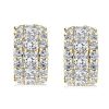 Golden Cushion Cut Hoop Earrings - 18K Gold Plated Sterling Silver