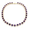 Eternity Halo Amethyst Tennis Necklace | Sterling Silver | 16-22 Inch