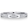 White Sapphire Lacie Wedding Band Ring in Sterling Silver