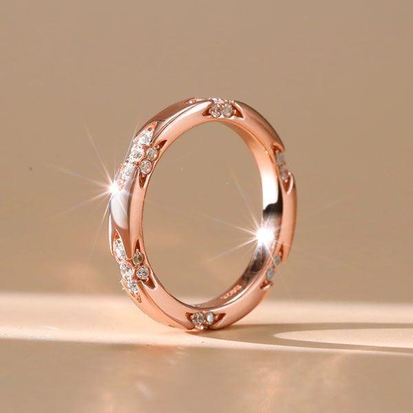 White Sapphire Lacie Wedding Band Ring in Sterling Silver