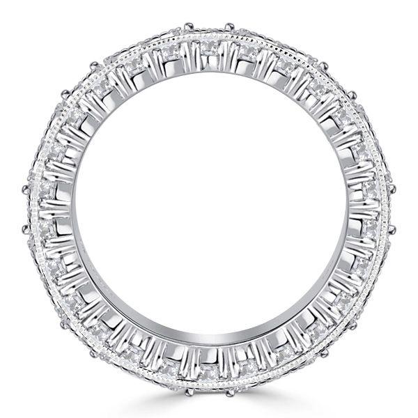 Blue Marquise & Round Cut Simulated Diamond Eternity Band in Sterling Silver