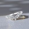 Milgrain Chevron Wedding Band Ring in 925 Sterling Silver with 1.95 CT. TW.