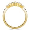 Dainty Baguette Cut Engagement Ring - 18K Gold Plated Sterling Silver