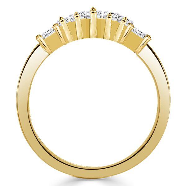 Dainty Baguette Cut Engagement Ring - 18K Gold Plated Sterling Silver