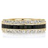 Baguette Cut Triple Row Eternity Wedding Band for Women in Sterling Silver