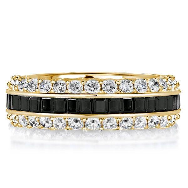 Baguette Cut Triple Row Eternity Wedding Band for Women in Sterling Silver