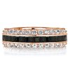 Baguette Cut Triple Row Eternity Wedding Band for Women in Sterling Silver