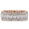 Cushion Cut Eternity Wedding Band for Women in Sterling Silver