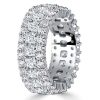 Cushion Cut Eternity Wedding Band for Women in Sterling Silver