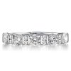 Sterling Silver Half Eternity Wedding Band - 2.25 CT TW Simulated Diamonds
