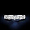 Sterling Silver Half Eternity Wedding Band - 2.25 CT TW Simulated Diamonds