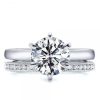 Classic Solitaire Created White Sapphire Sterling Silver Bridal Set