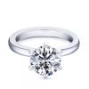 Classic Solitaire Created White Sapphire Sterling Silver Bridal Set