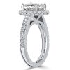 Oval Halo Created White Sapphire Engagement Ring - Sterling Silver