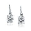 Oval & Round Drop Earrings - Sterling Silver, 5.16 CT. TW.