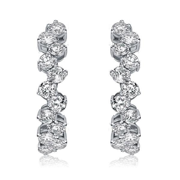 Sterling Silver Hoop Earrings for Women - Classic Round Cut, 20mm