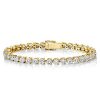18K Gold Plated Sterling Silver Round Cut Tennis Bracelet for Women (8.5 CT. TW)