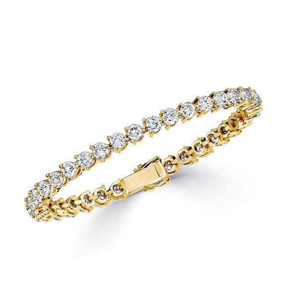 18K Gold Plated Sterling Silver Round Cut Tennis Bracelet for Women (8.5 CT. TW)