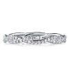 White Gold Twisted Sterling Silver Wedding Band with CZ (1.25 CT. TW.)