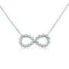 Sterling Silver Infinity Pendant Necklace for Women, 18-Inch Chain
