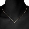 18K Gold Plated Sterling Silver Round Cut Pendant Necklace for Women