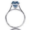 Oval Blue Topaz Engagement Ring Set - Sterling Silver Solitaire