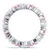 4.00 CTW Pink Sapphire Eternity Band Ring in Rhodium-Plated Sterling Silver