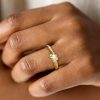 Sterling Silver Paved Spiral Ring - Simple Band for Travel & Wedding