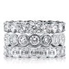 Stacked Eternity Wedding Band in 925 Sterling Silver with High-Carat Stones