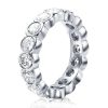 Stacked Eternity Wedding Band in 925 Sterling Silver with High-Carat Stones