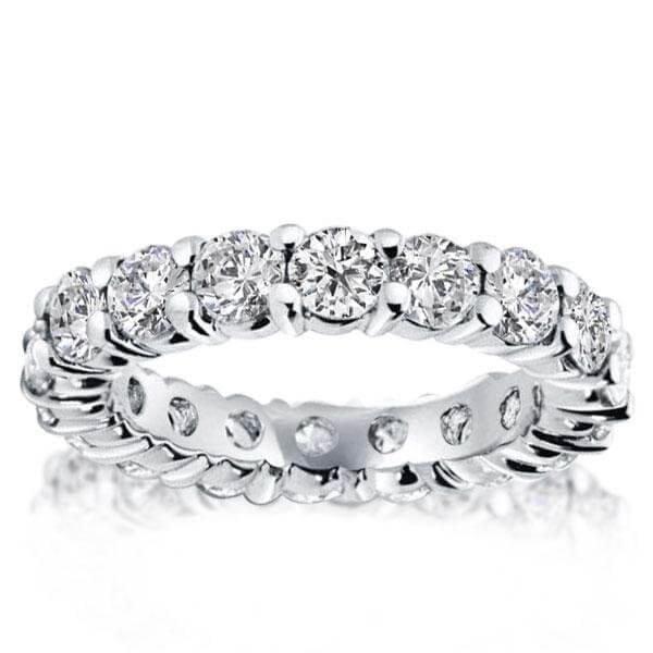 Stacked Eternity Wedding Band in 925 Sterling Silver with High-Carat Stones