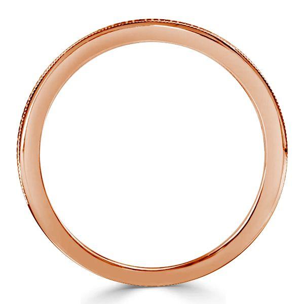 Rose Gold & Black Sapphire Wedding Band for Women - 0.35 Carat TW Sterling Silver