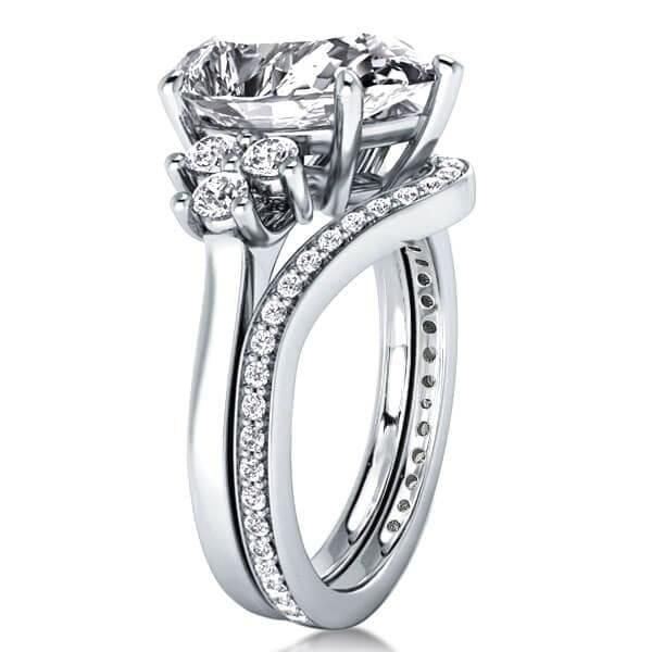 7.83 CT. TW. Six Stone Solitaire Bridal Set in Rhodium-Plated Sterling Silver