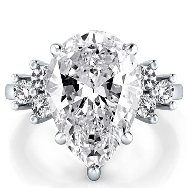 7.83 CT. TW. Six Stone Solitaire Bridal Set in Rhodium-Plated Sterling Silver