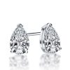 White Sapphire Pear Cut Necklace & Earrings Set - Sterling Silver