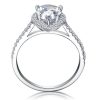 Halo Pear Created White Sapphire Engagement Ring Wedding Ring for Women - Sterling Silver