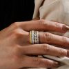 Two-Tone Stackable Band Set with Round & Marquise Cut Stones, 5.89 CT. TW.