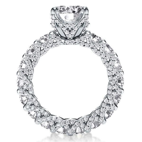 White Sapphire Eternity Band - Sterling Silver Round Ring (3.0 CT)