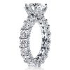 White Sapphire Eternity Band - Sterling Silver Round Ring (3.0 CT)