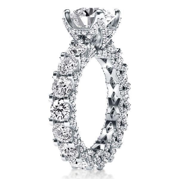 White Sapphire Eternity Band - Sterling Silver Round Ring (3.0 CT)