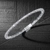 Dainty Baguette Tennis Bracelet for Women - 925 Sterling Silver - Available in Multiple Lengths